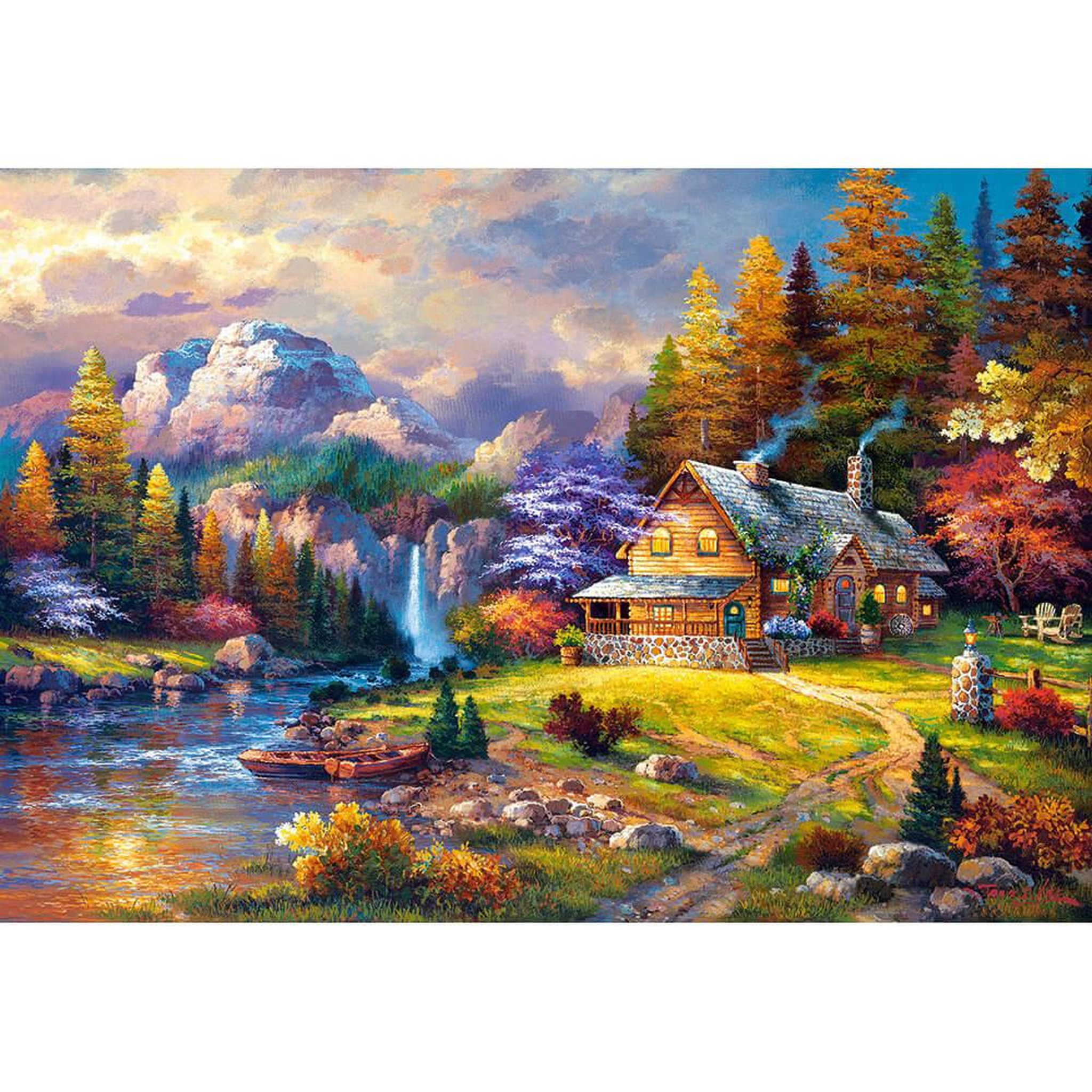 Voir la diapositive 1 : Castorland Puzzle 1500 pièces : Refuge dans les montagnes