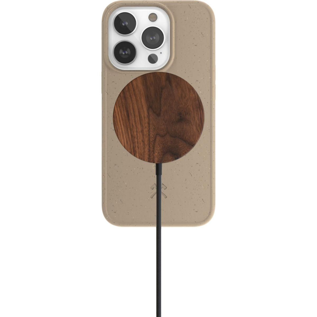 WOODCESSORIES Coque bumper iPhone 14 Pro BioCase Taupe