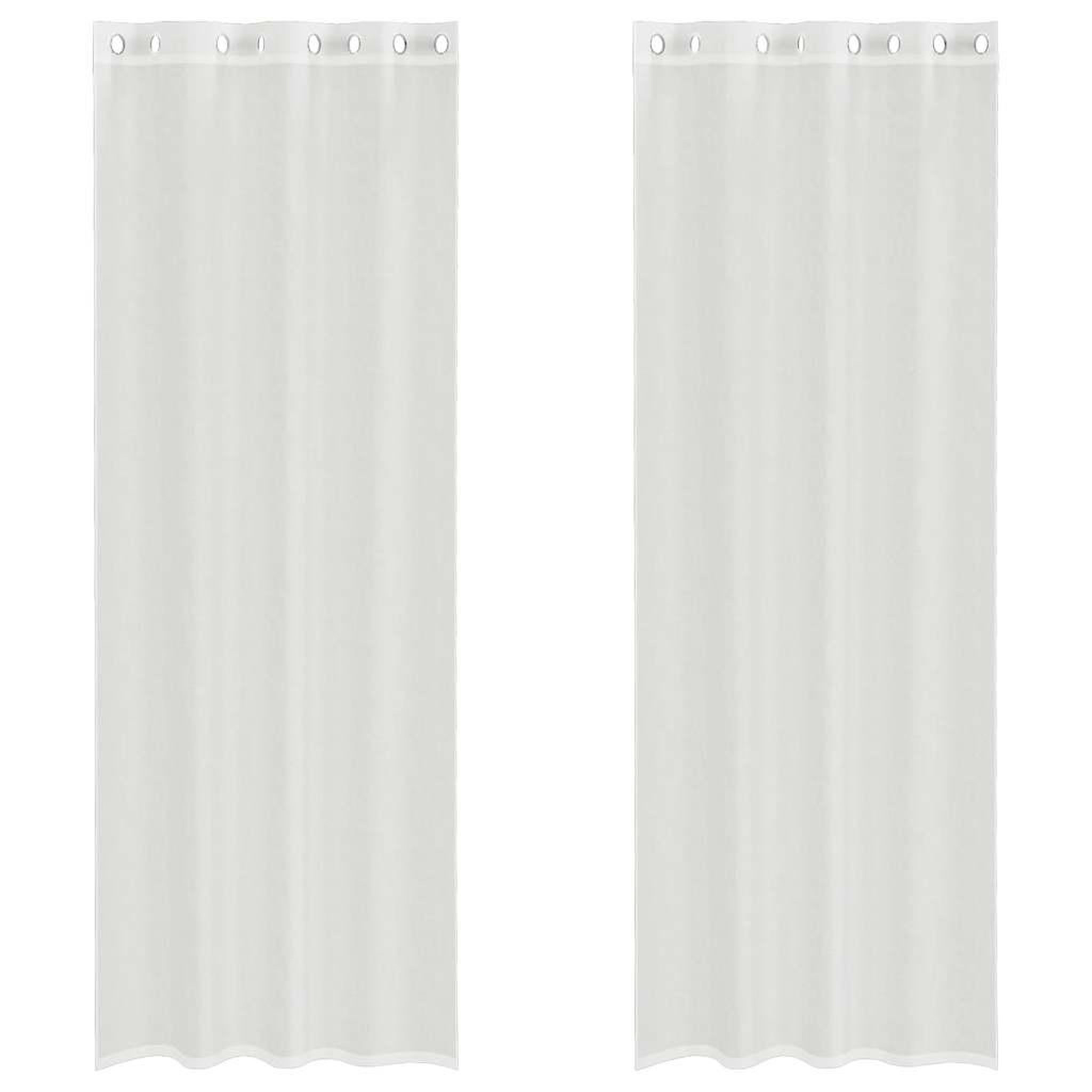 Voir la diapositive 2 : VIDAXL Rideaux en voile avec œillets 2 pcs blanc