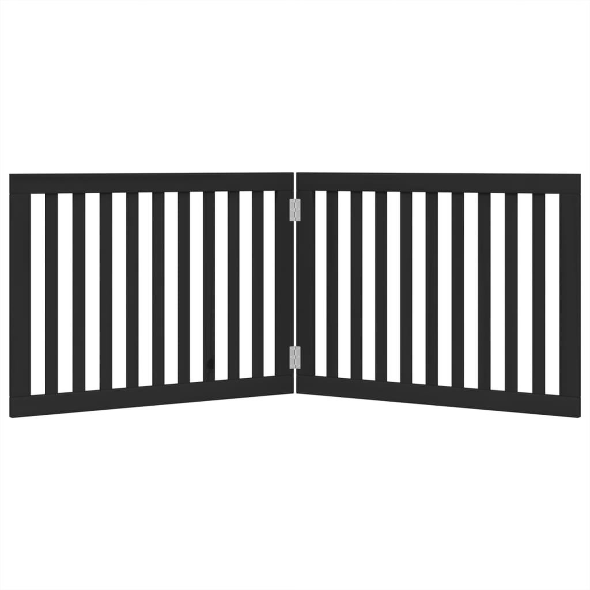 Voir la diapositive 4 : VIDAXL Barriere pour chien pliable 2 panneaux noir bois de peuplier