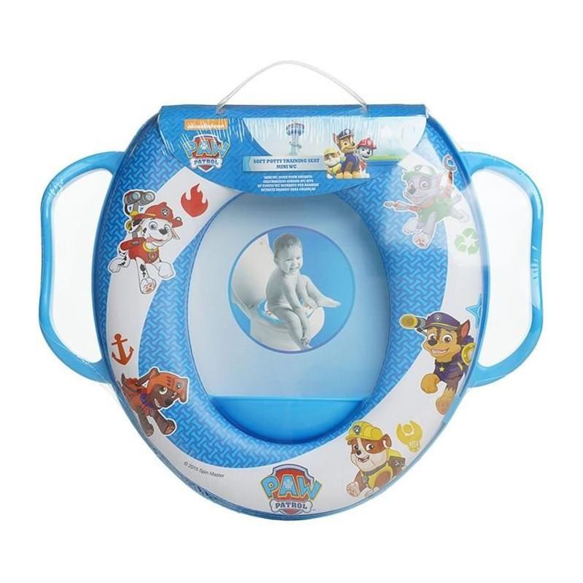 Voir la diapositive 2 : THERMOBABY REDUCTEUR WC CONFORT AVEC POIGNEES PAT PATROUILLE