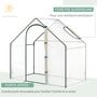 Voir la diapositive 5 : OUTSUNNY Serre de jardin balcon terrasse serre pour tomates 1,8L x 1l x 1,68H m acier PE imperméable transparent