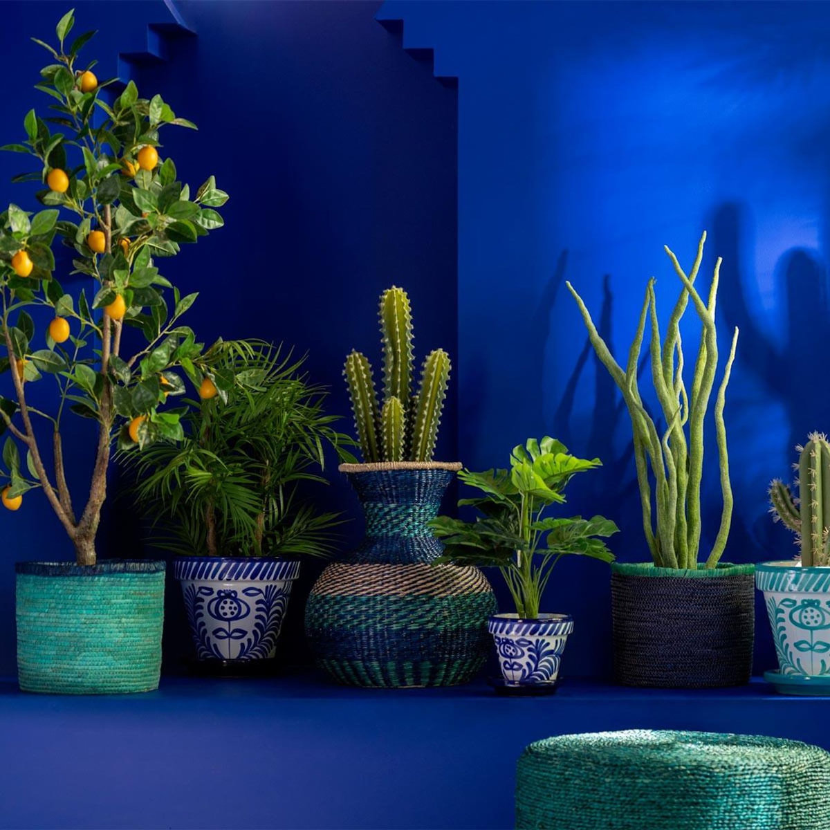 Paris Prix Pot Avec Soucoupe en Céramique  Granada  21cm Bleu Cobalt