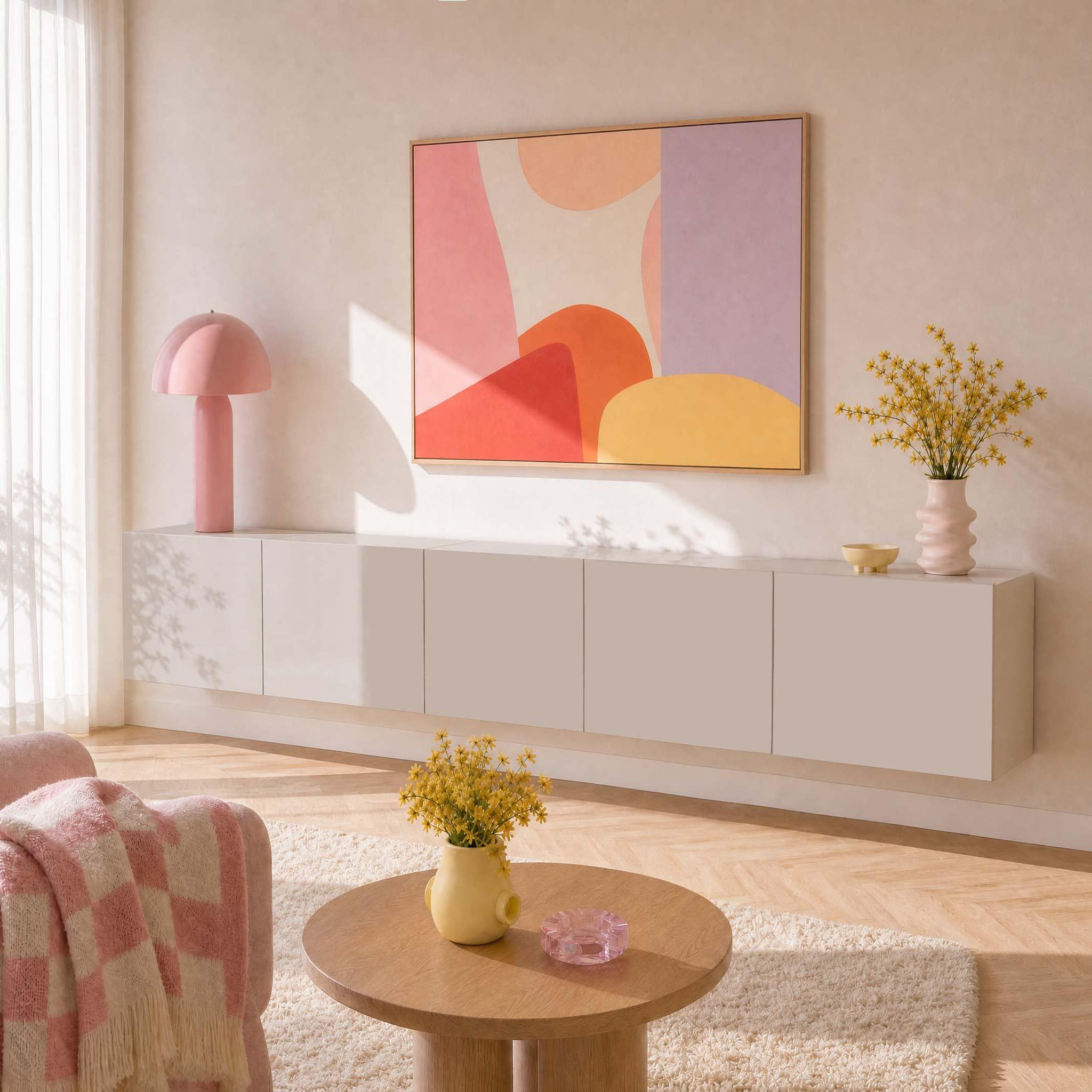 Voir la diapositive 2 : BEST MOBILIER Alix - meuble tv modulable 100 cm - 2 portes