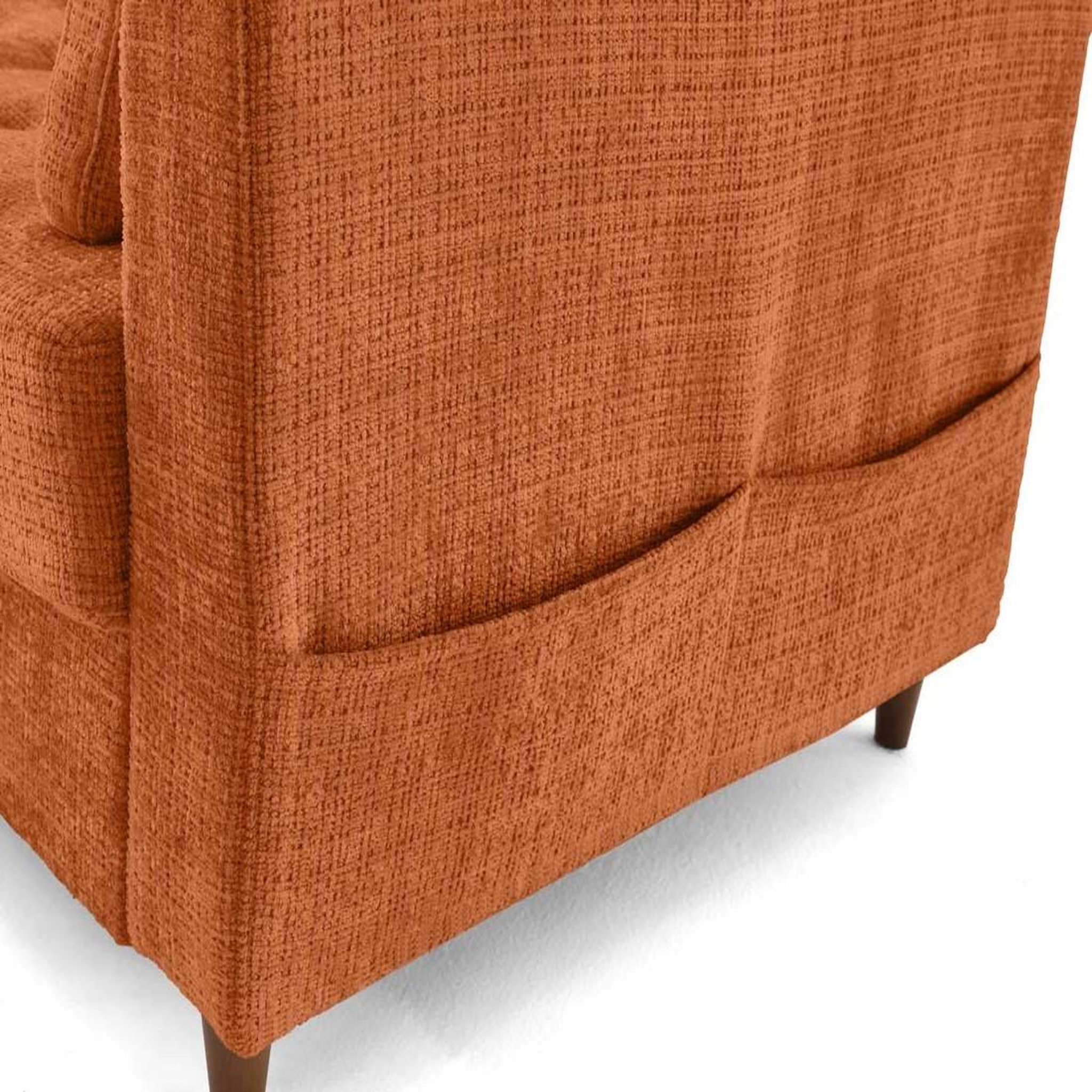 Voir la diapositive 6 : BEST MOBILIER Anna - canapé d'angle gauche 4 places convertible avec coffre en velours texturé