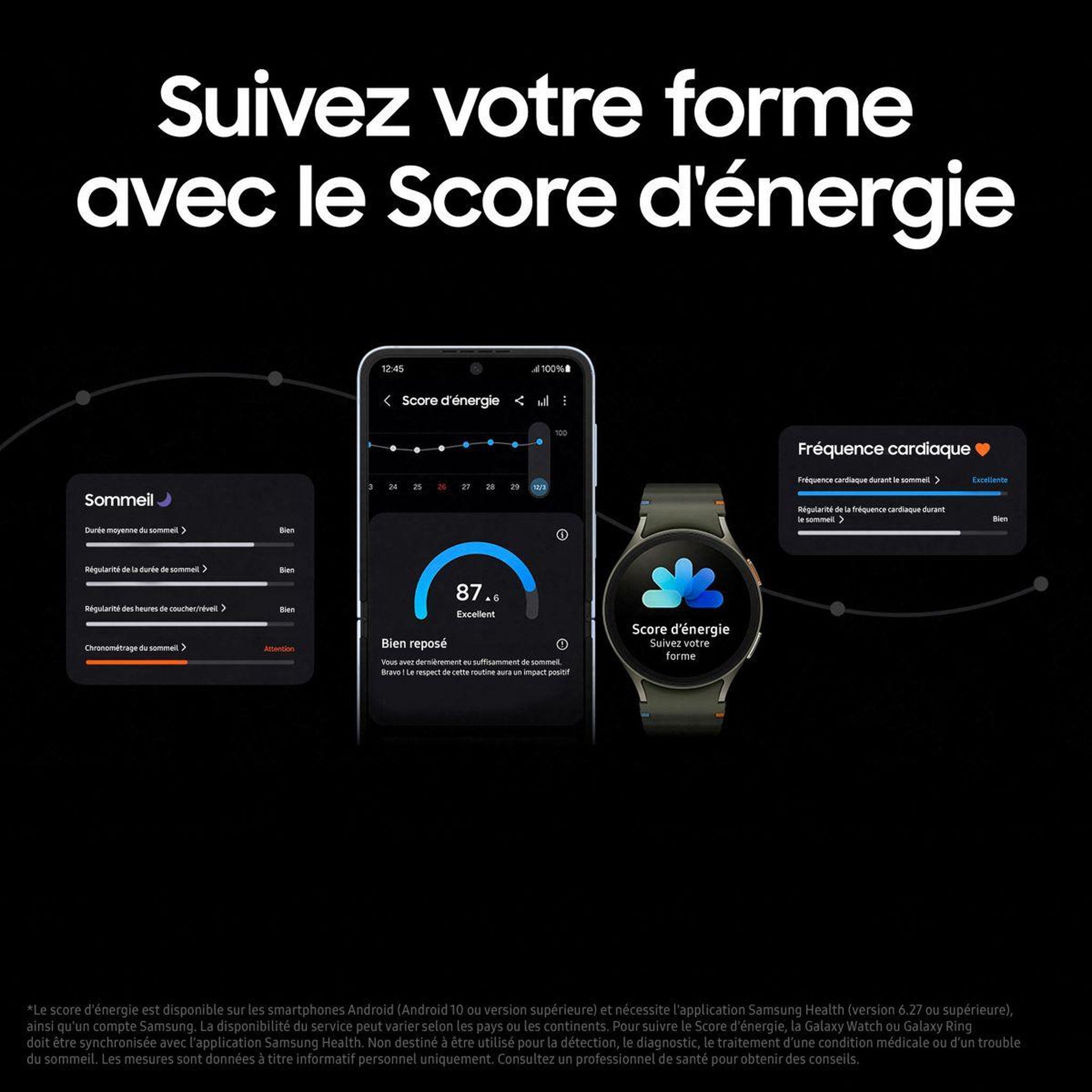 Voir la diapositive 3 : Samsung Montre connectée Galaxy Watch7 Vert 40mm 4G