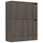 Voir la diapositive 3 : VIDAXL Armoire a chaussures 2 portes Chene sonoma gris Bois ingenierie