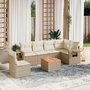 Voir la diapositive 1 : VIDAXL Salon de jardin avec coussins 7 pcs beige resine tressee