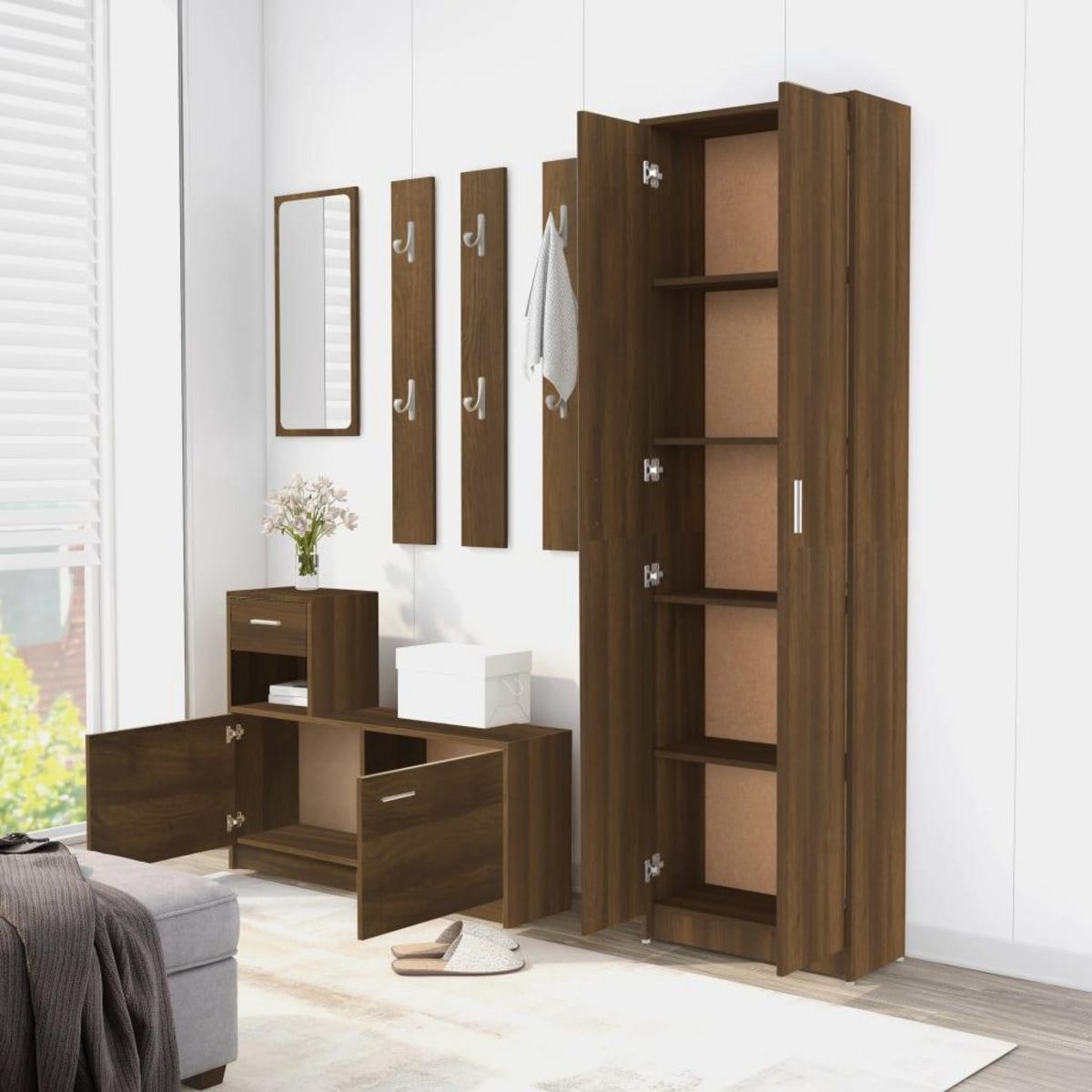VIDAXL Garde-robe couloir Chene marron 55x25x189 cm Bois d'ingenierie