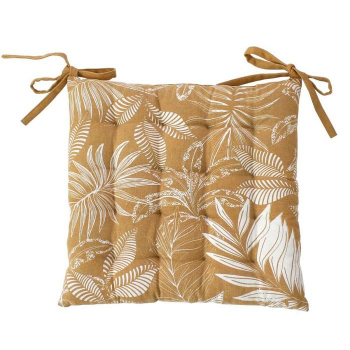 Paris Prix Galette de Chaise Piquée  Hévéa  38x38cm Miel