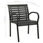 Voir la diapositive 6 : VIDAXL Chaises de jardin lot de 2 Acier et WPC Noir