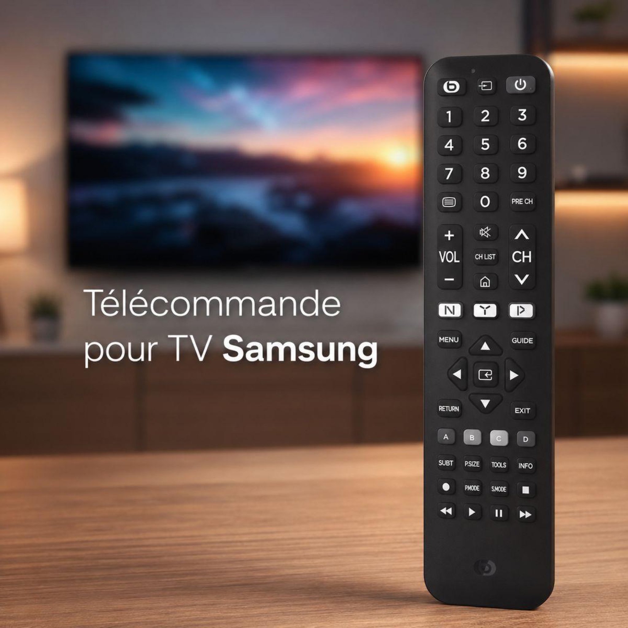 Voir la diapositive 2 : ESSENTIEL B Télécommande pour TV Samsung
