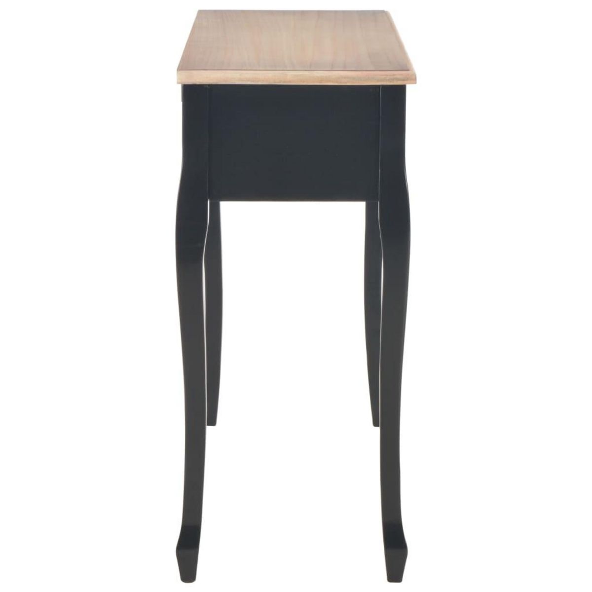 VIDAXL Table de console et coiffeuse avec 3 tiroirs Noir