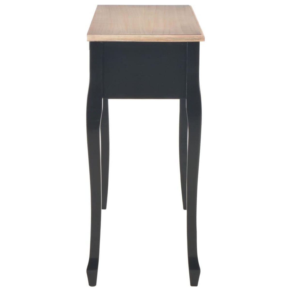 VIDAXL Table de console et coiffeuse avec 3 tiroirs Noir