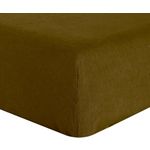 BATON ROUGE Drap housse 100% lin lavé uni. Coloris disponibles : Marron