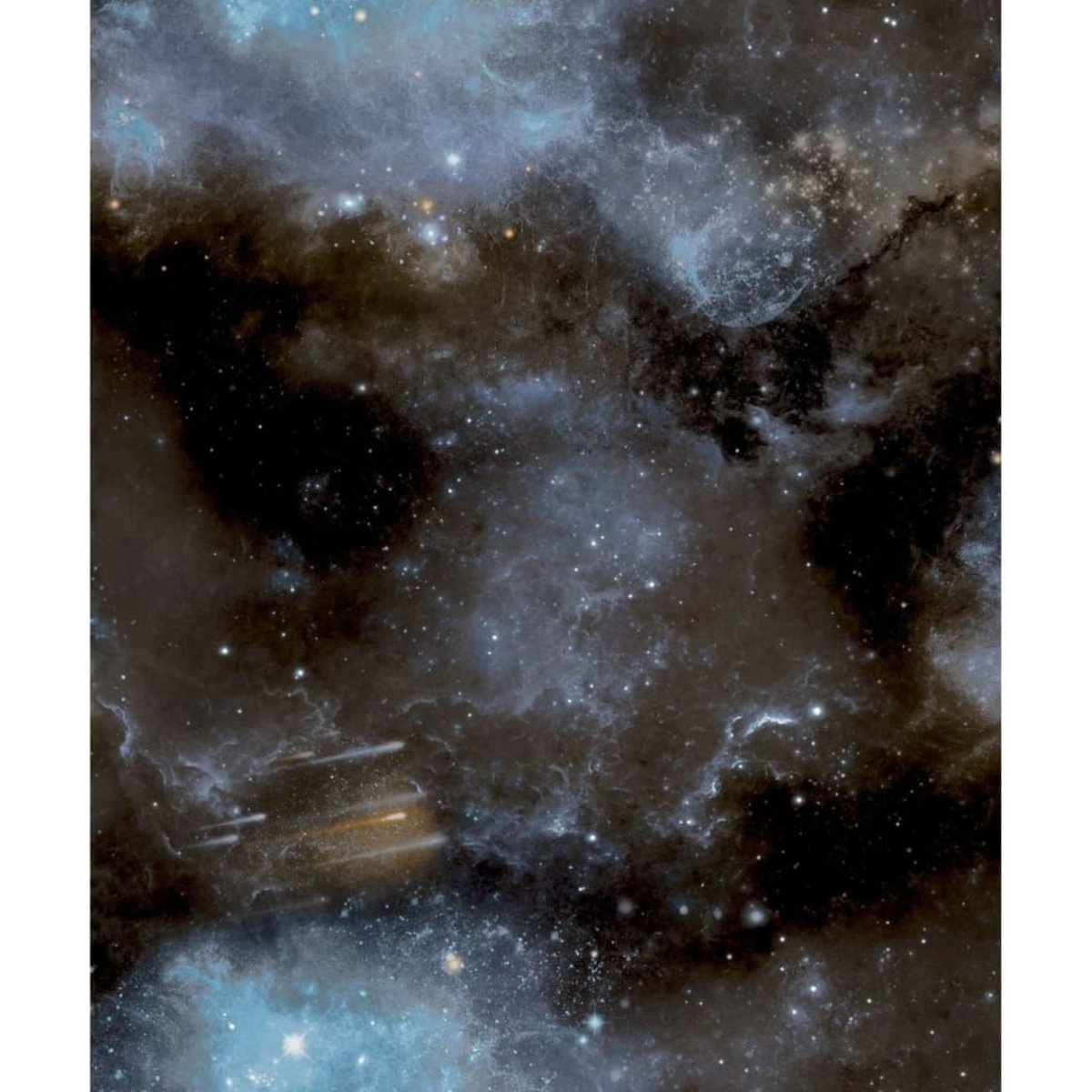 Noordwand Noordwand Papier peint Good Vibes Galaxy with Stars Bleu et noir
