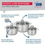 Voir la diapositive 3 : ELO Ensemble de 4 Poêles de cuisson 20, 24, 28 et 32 cm et 3 faitouts 16, 20 et 24 cm Elo Prima Brillant