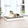 Voir la diapositive 5 : VIDAXL Lit pour chien Blanc 91,5x64x9 cm Bois de pin solide
