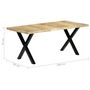 Voir la diapositive 6 : VIDAXL Table a manger 180x90x76 cm Bois de manguier massif