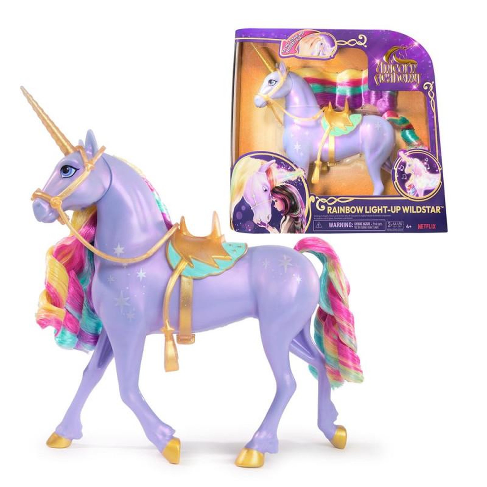 Spin Master Poussette de poupée Spin master Licorne à fonctions Wildstar Unicorn Academy 28 cm