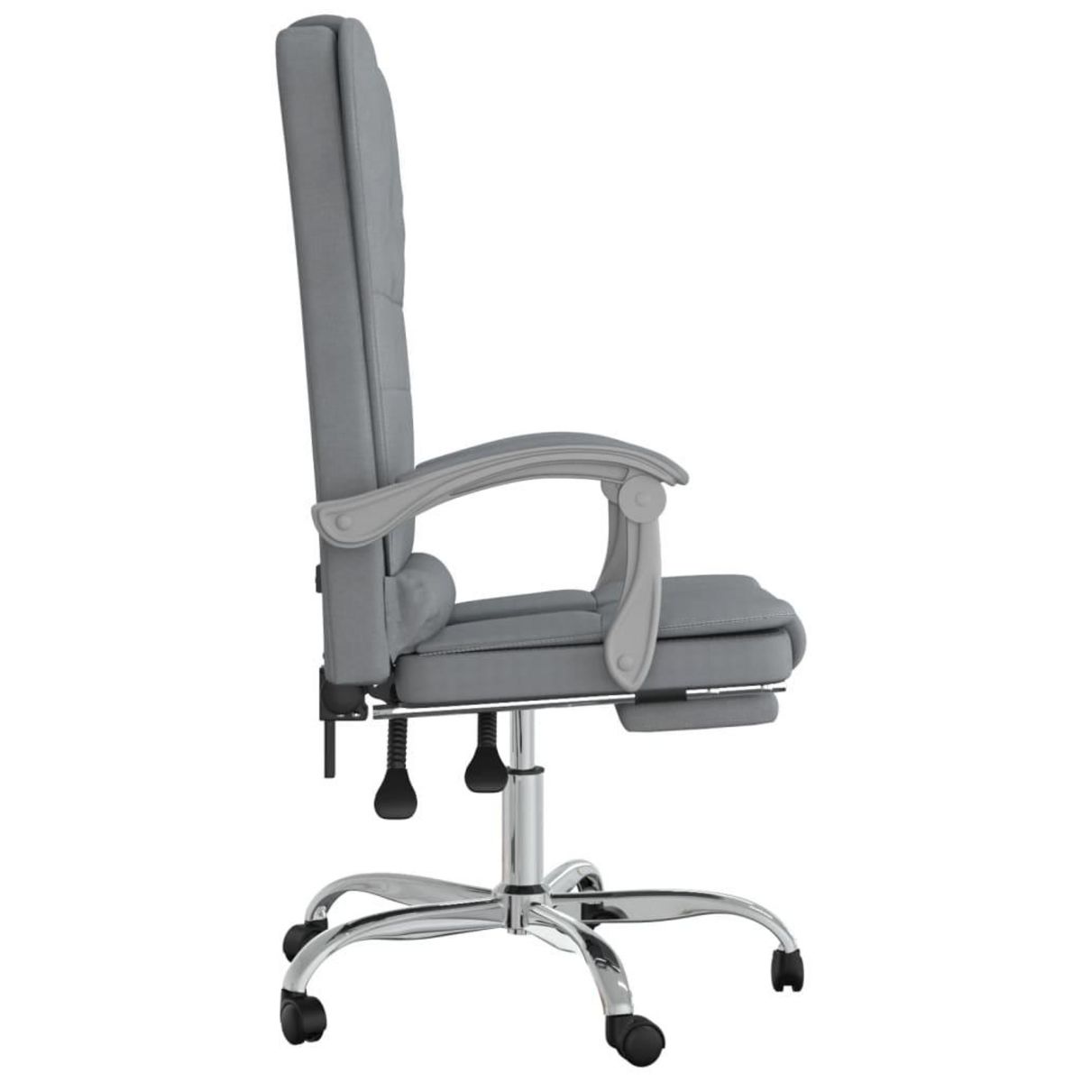 VIDAXL Fauteuil de massage inclinable de bureau Gris clair Tissu