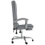 Voir la diapositive 4 : VIDAXL Fauteuil de massage inclinable de bureau Gris clair Tissu