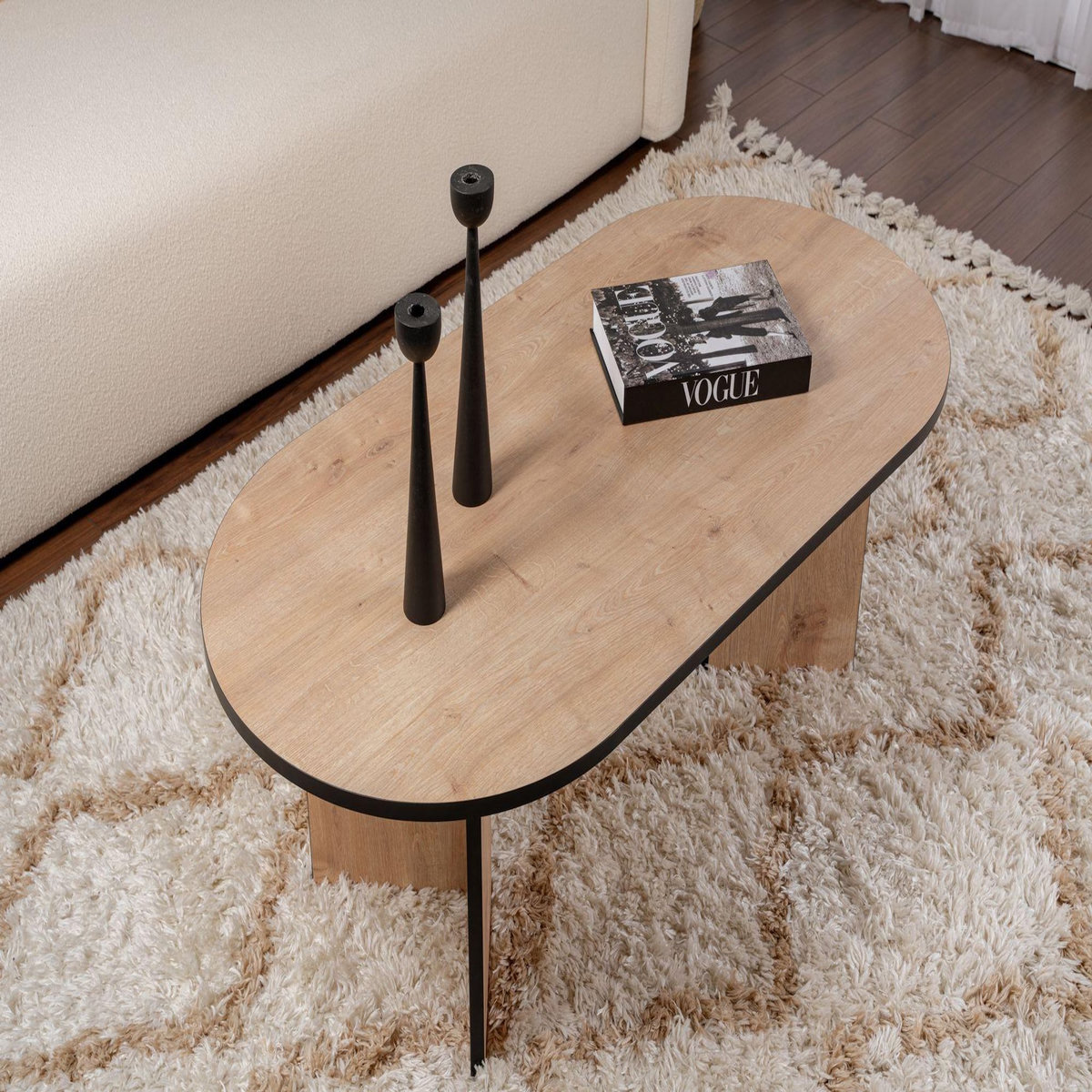 Habitat et Jardin Table basse en bois  Sable  119 x 60 x 40 cm - Chêne saphir