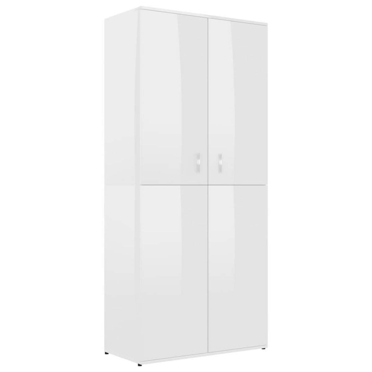 VIDAXL Armoire a chaussures Blanc brillant 80x39x178cm Bois ingenierie