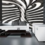 Paris Prix Papier Peint  Black & White Swirl. Coloris disponibles : Multicolore