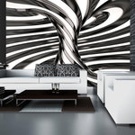 Paris Prix Papier Peint  Black & White Swirl. Coloris disponibles : Multicolore