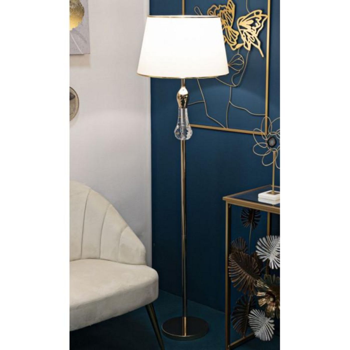 Paris Prix Lampadaire Design en Métal  Bravatislava  165cm Or