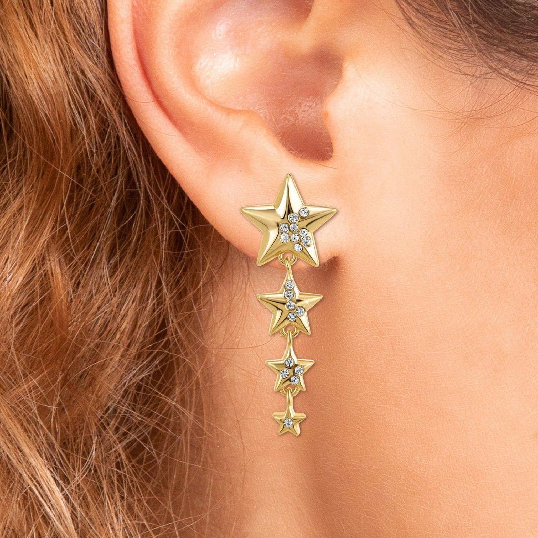 Voir la diapositive 2 : SC BOHEME Boucles d'oreilles étoiles SC Bohème ornées de Zirconium