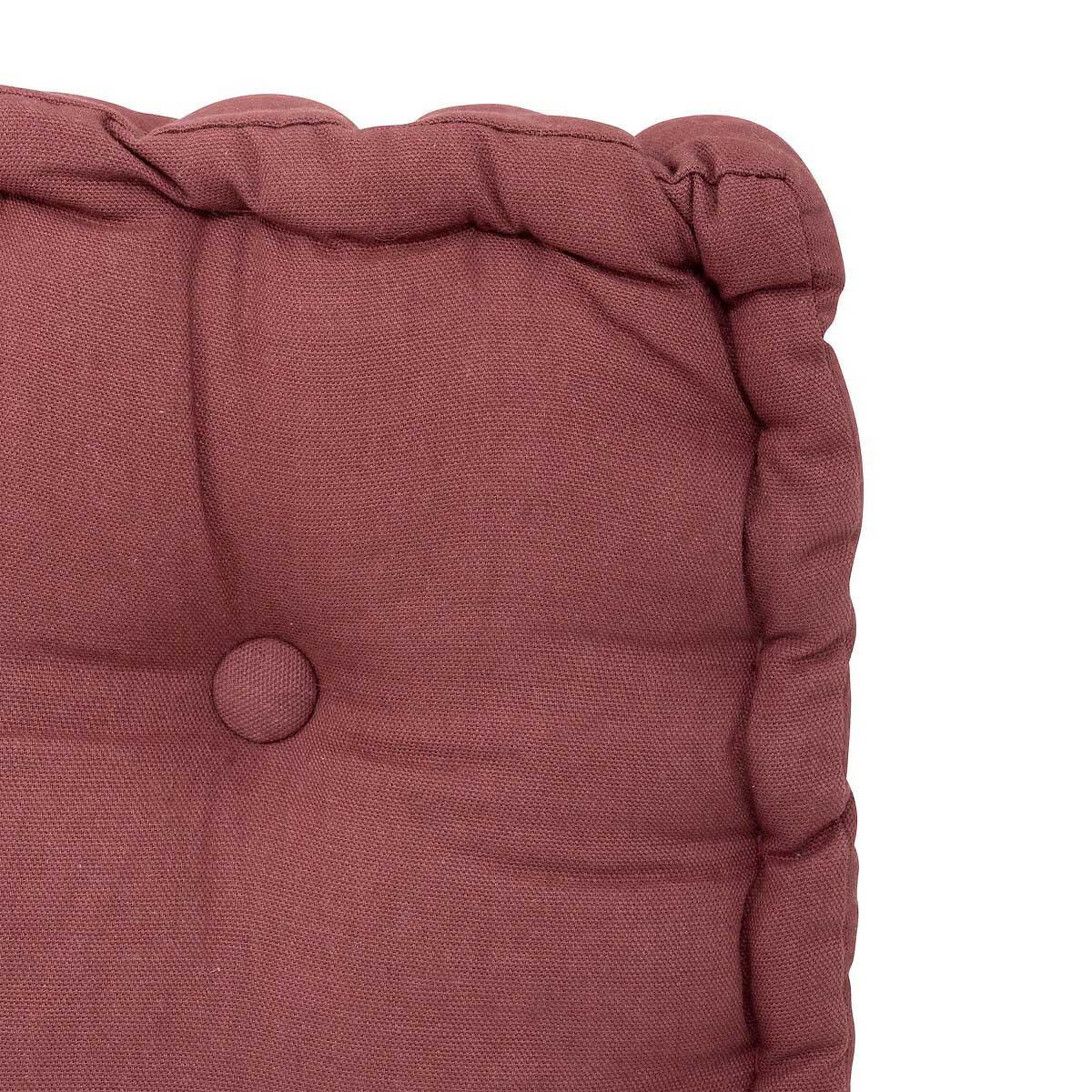 Voir la diapositive 2 : ATMOSPHERA Coussin de sol  dorian  40x40cm prune