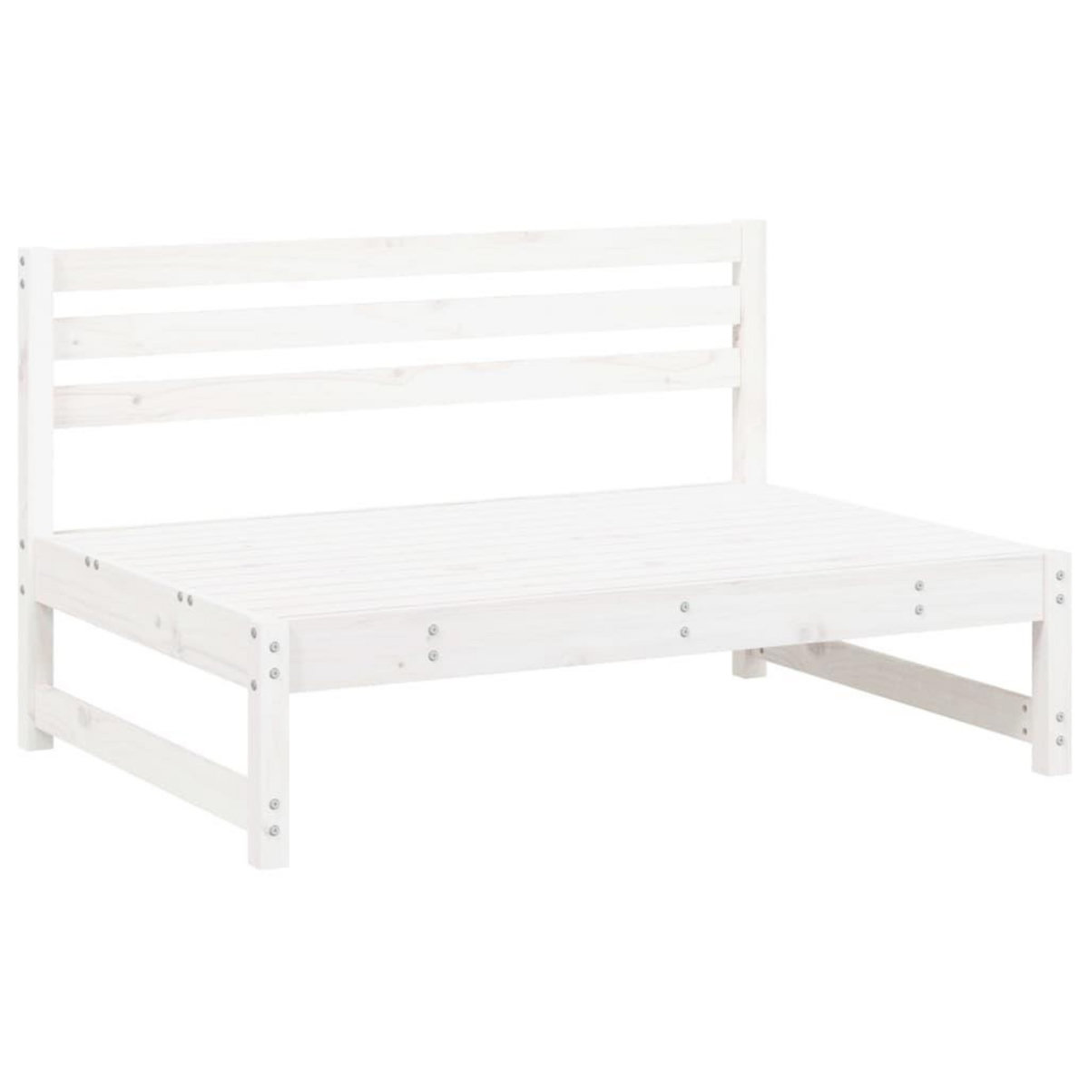 VIDAXL Salon de jardin 5 pcs blanc bois massif de pin