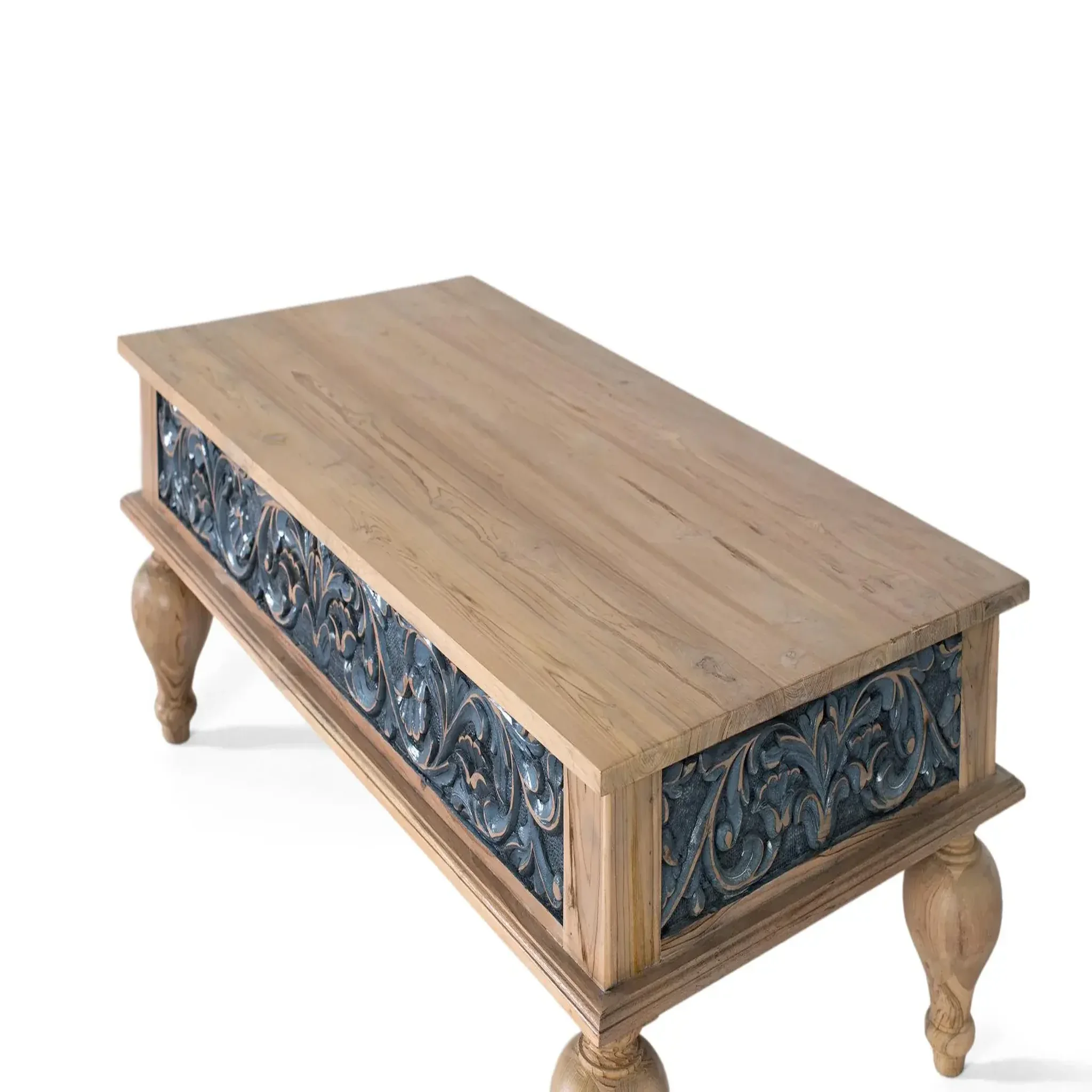Voir la diapositive 3 : GINER Y COLOMER SL Table basse en bois de teck 125 cm style ethnique colonial