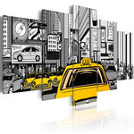 Paris Prix Tableau Imprimé  Taxi de Dessin Animé. Coloris disponibles : Multicolore