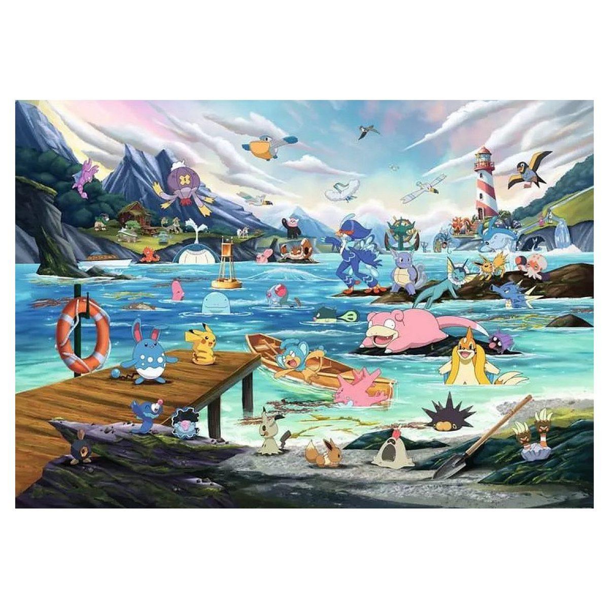 Voir la diapositive 2 : RAVENSBURGER Puzzle 1000 p - Aquali et Marine temperee