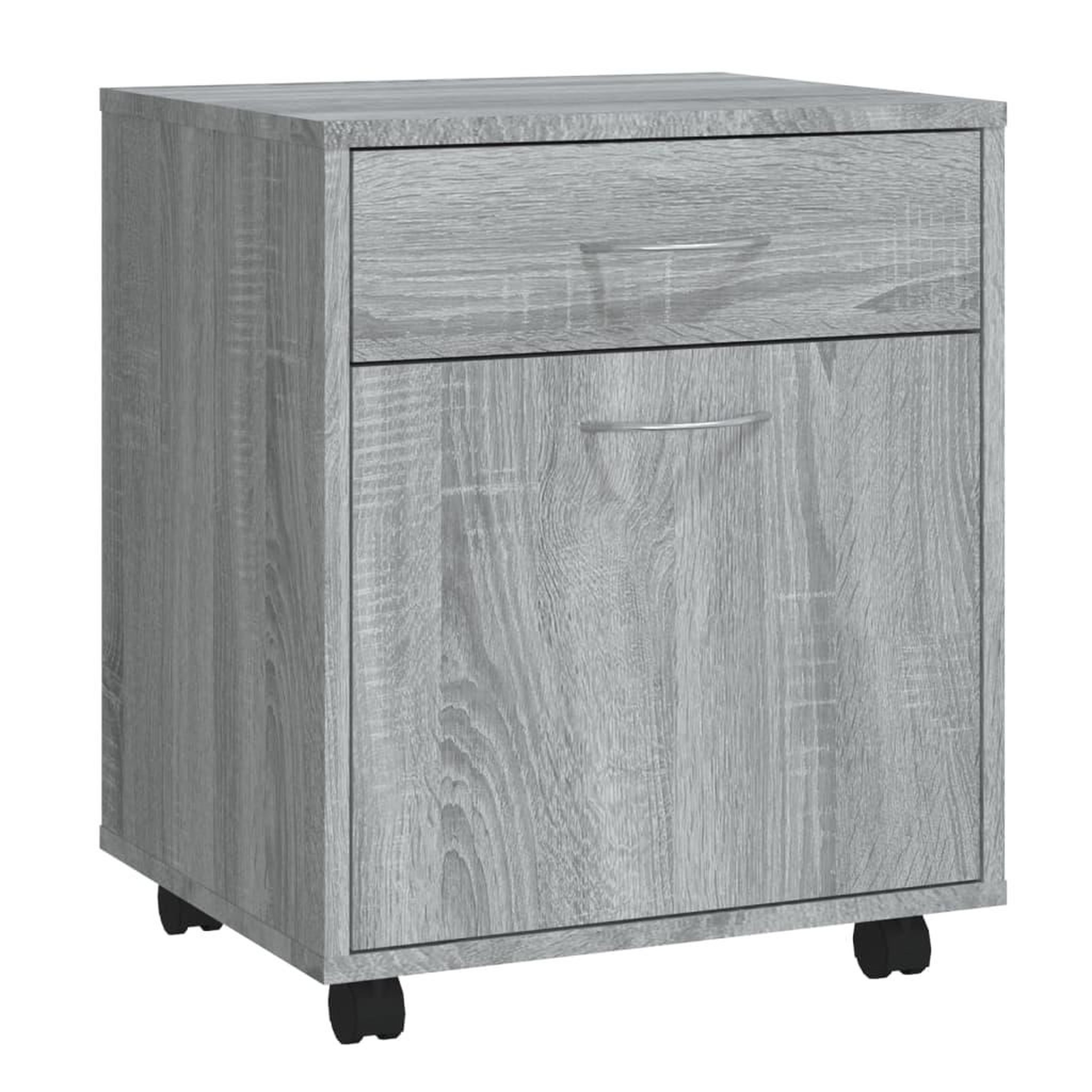 Voir la diapositive 2 : VIDAXL Armoire roulante Sonoma gris 45x38x54 cm Bois d'ingenierie