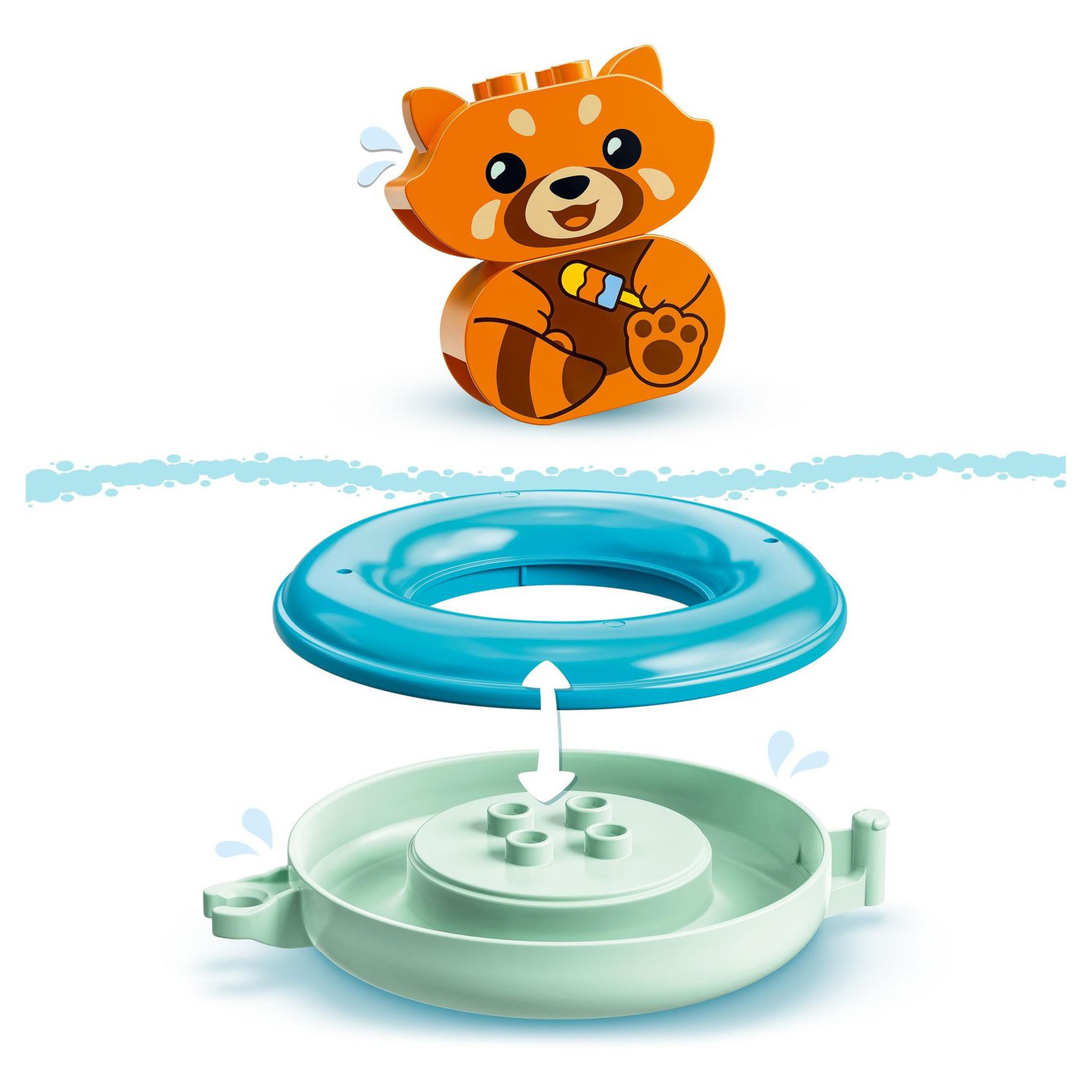 Voir la diapositive 6 : LEGO Duplo 10964 Jouet de bain : Panda rouge flottant, Set Baignoire pour Bébés et Enfants
