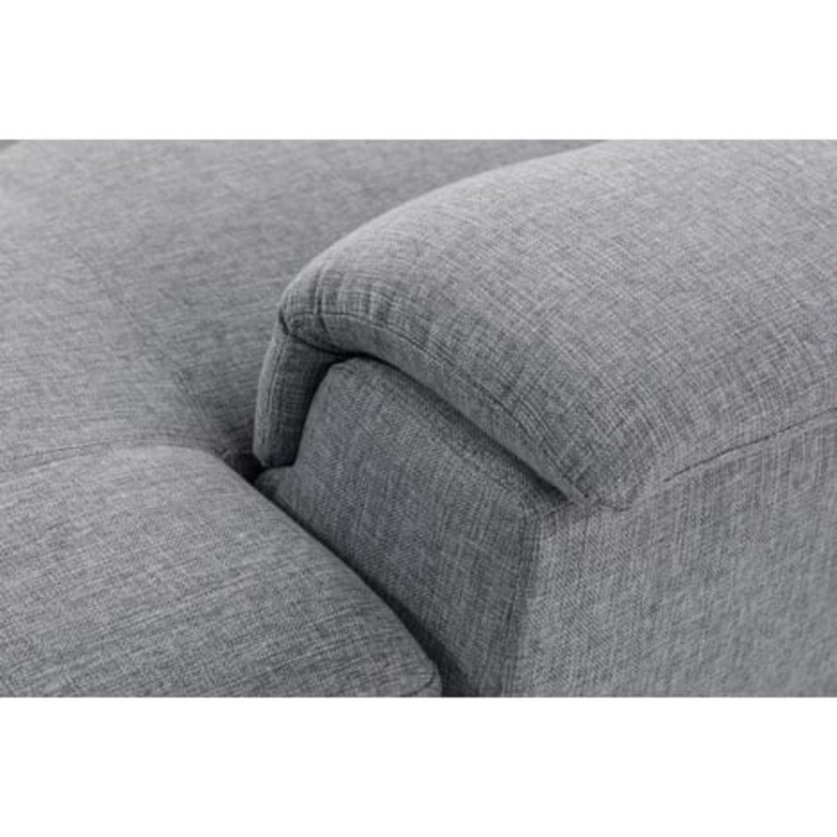 Canapé d'angle gauche convertible, PARMA, 5 à 6 places, rangement étagère, coffre de stockage, tissu gris clair