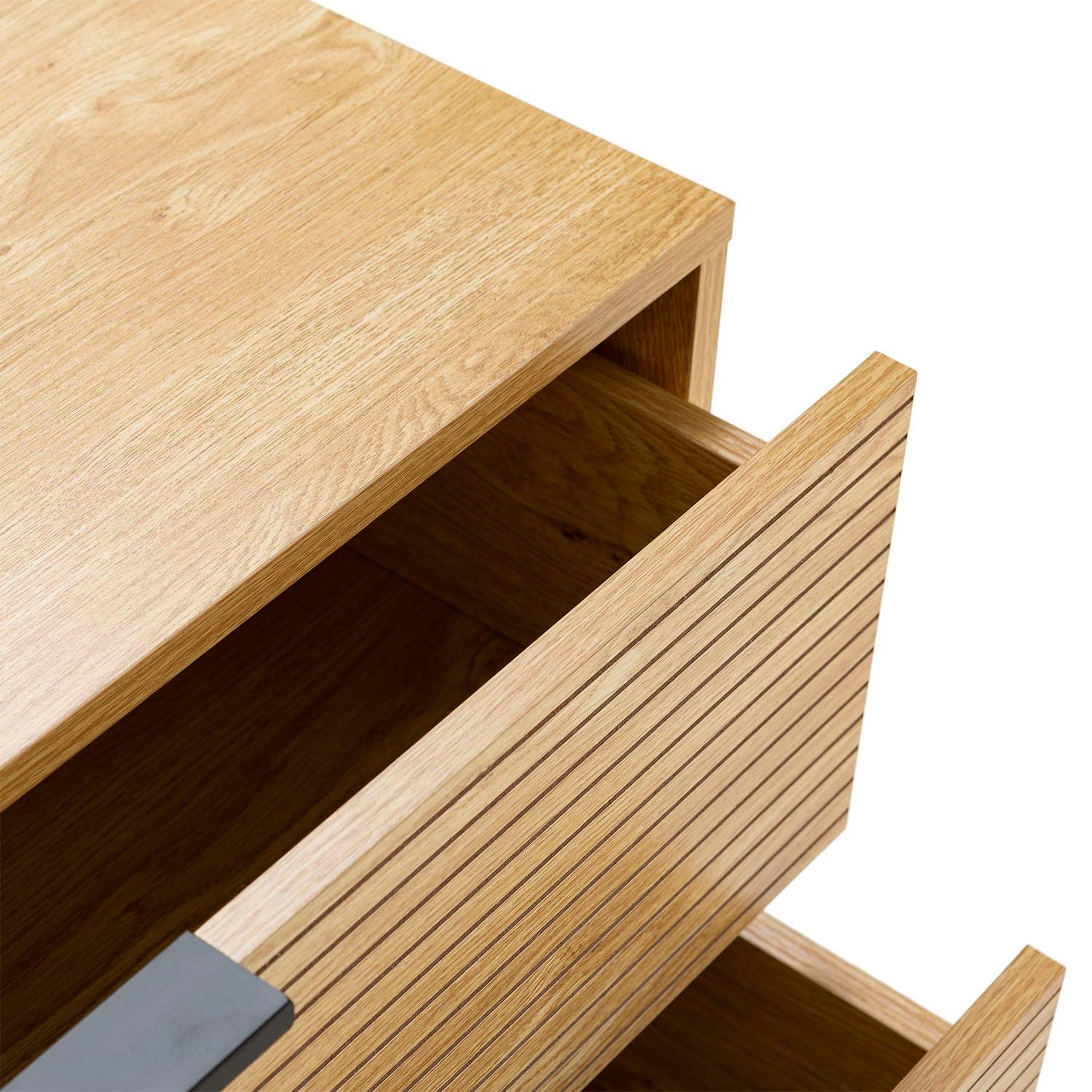 Voir la diapositive 5 : VS VENTA-STOCK Commode Monica 3 tiroirs couleur Bois