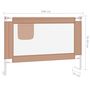 Voir la diapositive 6 : VIDAXL Barriere de securite de lit d'enfant Taupe 100x25 cm Tissu