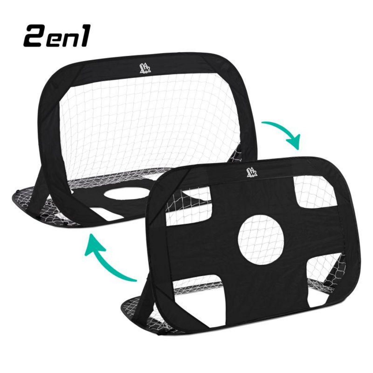 WOWSY Lot de 2 buts de foot pop-up 120 x 80 cm SPEEDY GOAL
