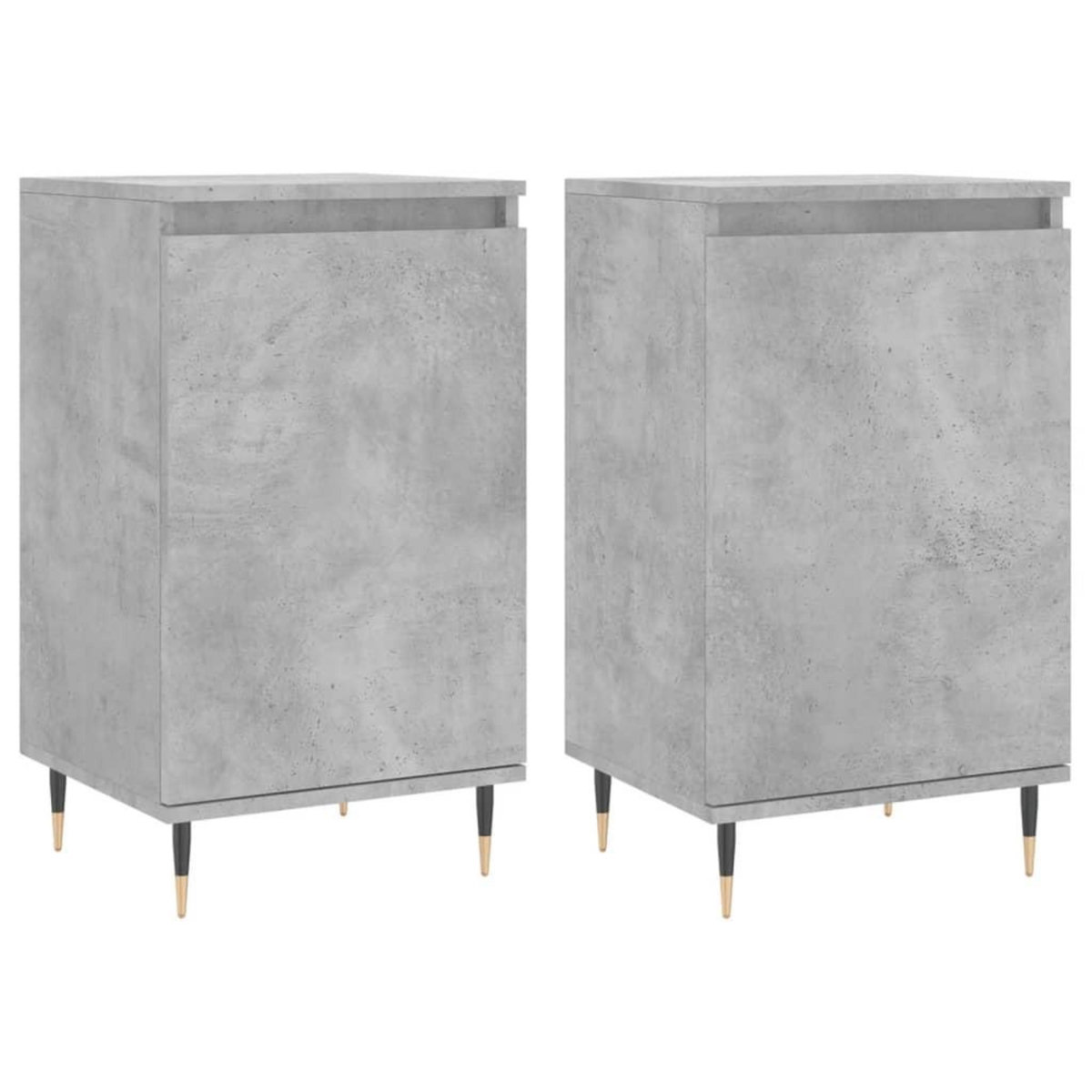 VIDAXL Buffets 2 pcs gris beton 40x35x70 cm bois d'ingenierie