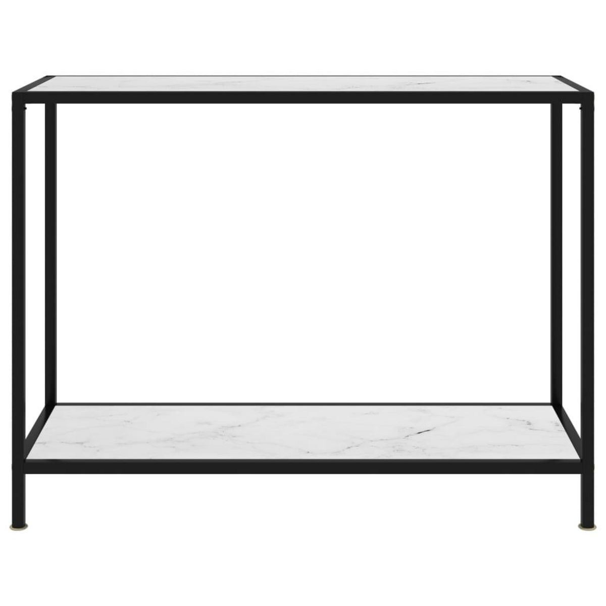VIDAXL Table console Blanc 100x35x75 cm Verre trempe