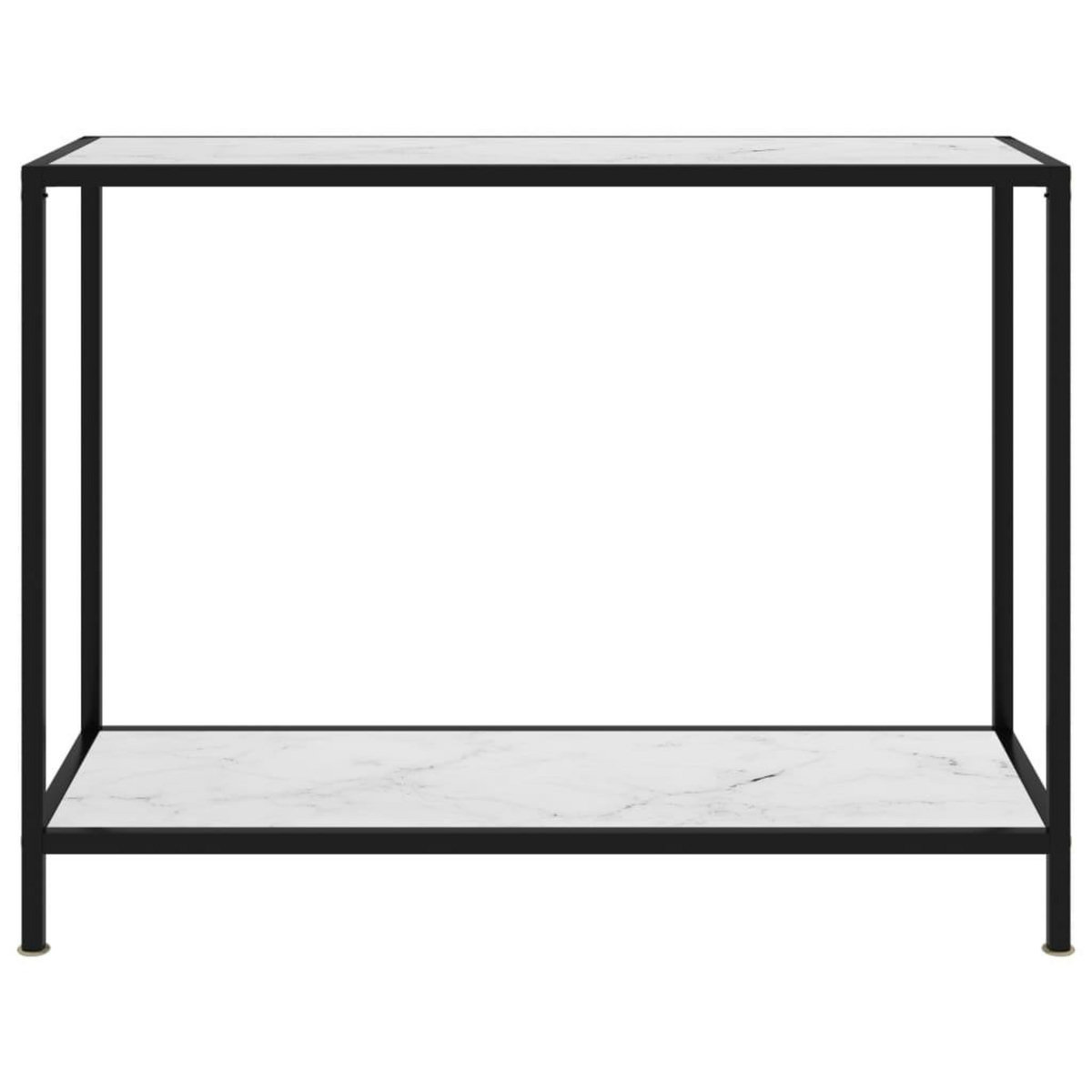 VIDAXL Table console Blanc 100x35x75 cm Verre trempe