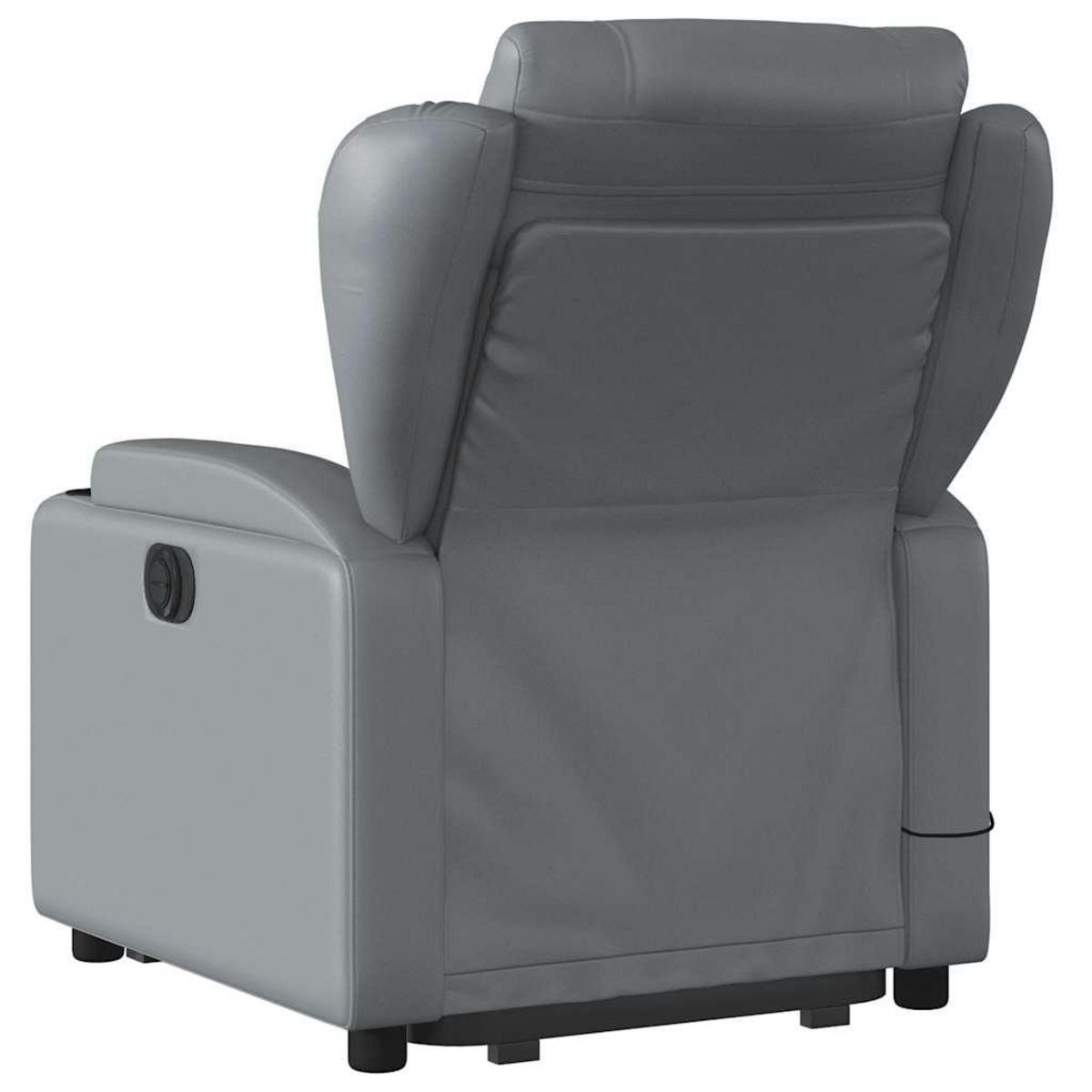 VIDAXL Fauteuil inclinable de massage electrique gris similicuir