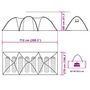 Voir la diapositive 6 : VIDAXL Tente familiale a dome 8 personnes vert impermeable
