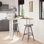 Voir la diapositive 2 : VIDAXL Pieds de table basse forme de U 2pcs blanc 50x(110-111)cm acier