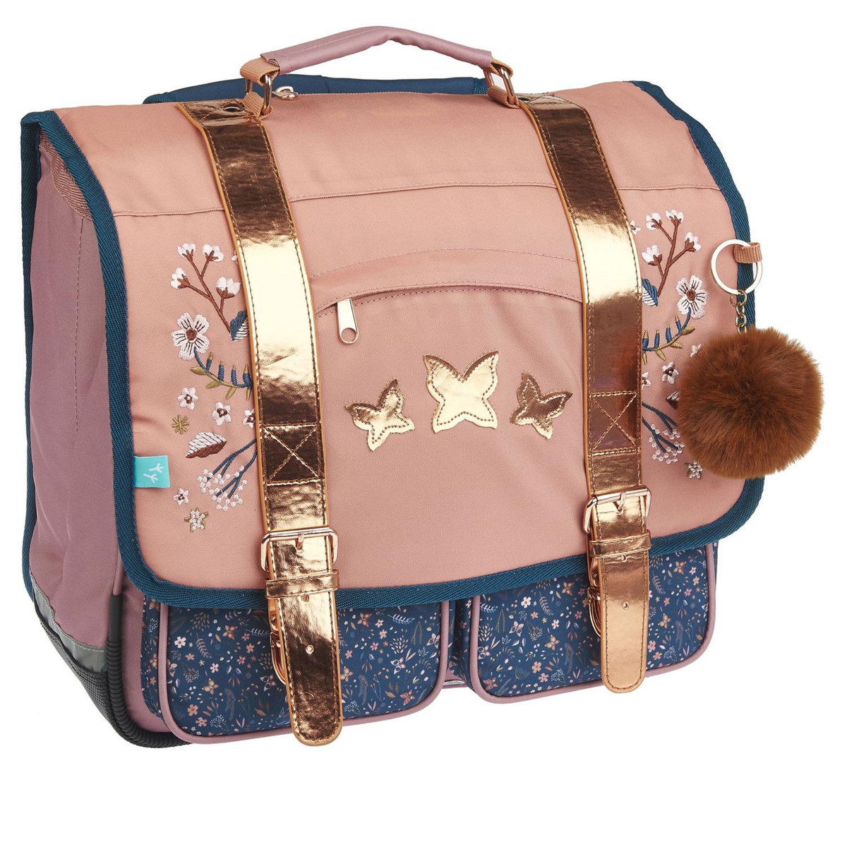 AUCHAN Cartable 36 cm rose FOREST NEST